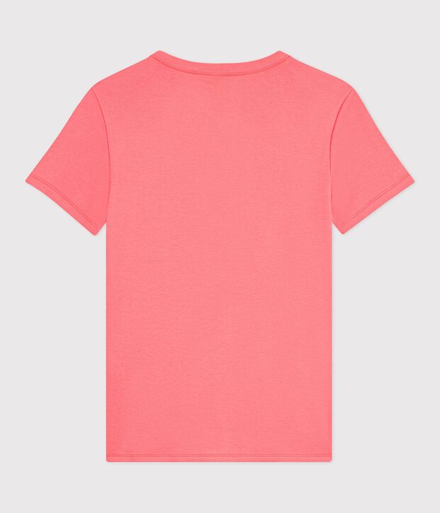 Women's short-sleeved plain cotton T-shirt pink