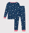 Children's glow in the dark star-printed cotton pyjamas INCOGNITO /MARSHMALLOW