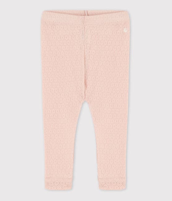 Babies' Openwork Cotton Leggings SALINE pink
