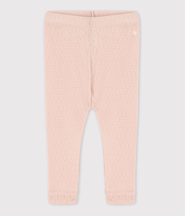 Babies' Openwork Cotton Leggings pink