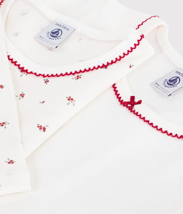 Pack of children's long-sleeved printed cotton T-shirts multicolor