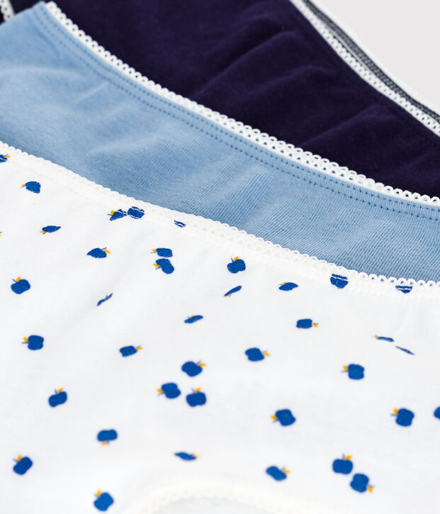 Pack of apple-print cotton shorties for children multicolor