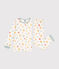 Children's star print velour pyjamas. MARSHMALLOW white/MULTICO white