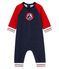 Baby Boys' Long Fleece Jumpsuit SMOKING blue/TERKUIT red