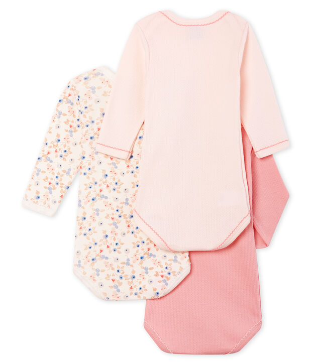 Baby Girls' Long-Sleeved Bodysuit - 3-Piece Set multicolor