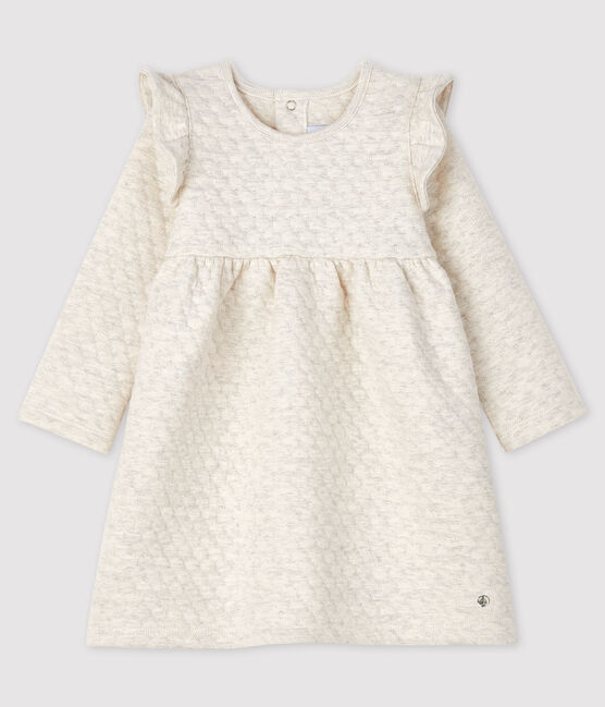 Baby girl's long-sleeved dress MONTELIMAR CHINE beige