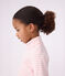 Children's stripy cotton rollneck top pink/pink