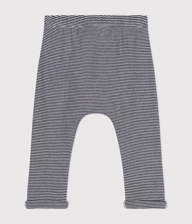 Babies' Organic Cotton Trousers blue/white