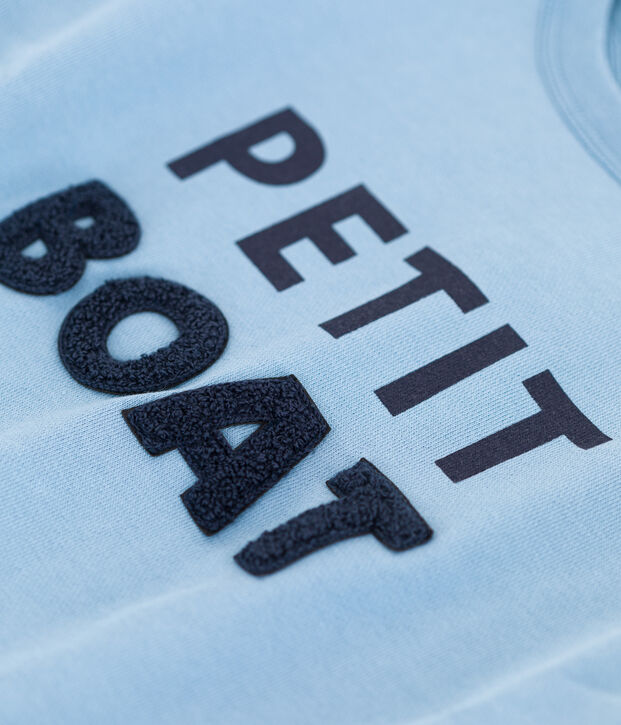 Printed fleece sweatshirt for girls/boys blue