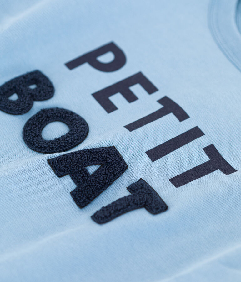 Printed fleece sweatshirt for girls/boys blue