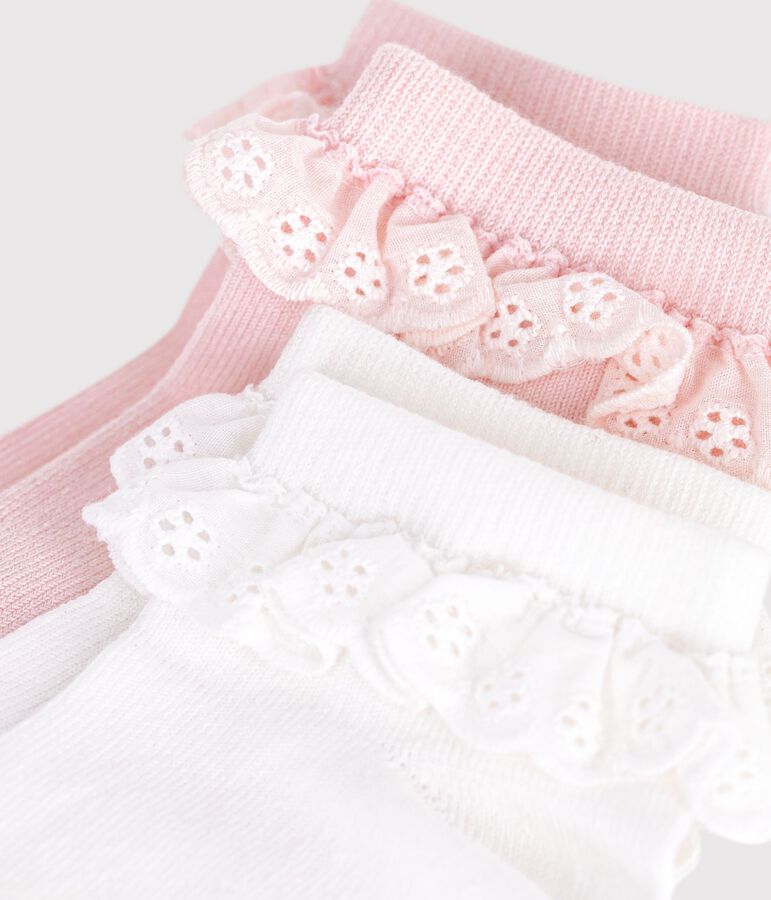 Children's ruffled cotton socks - 2-pack variante 1