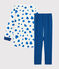 Girls' Heart Fleece Nightdress with Leggings MARSHMALLOW white/MULTICO white