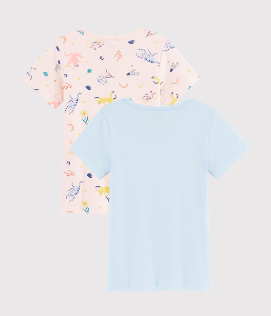 Girls' Short-Sleeved Yoga Animals T-Shirt - 2-Piece Set variante 1