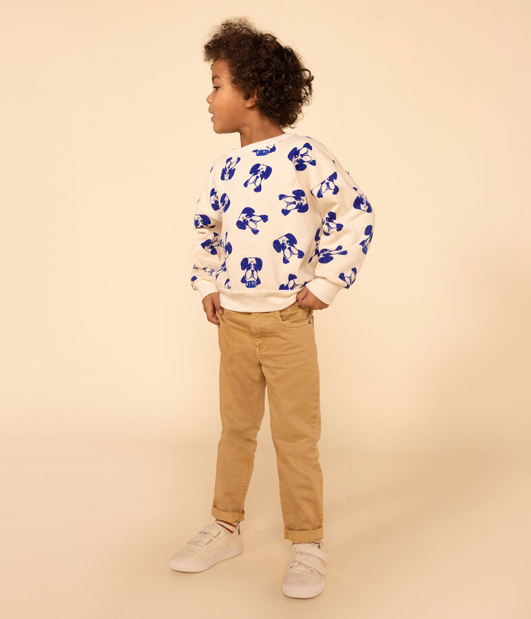 Boys' denim trousers beige