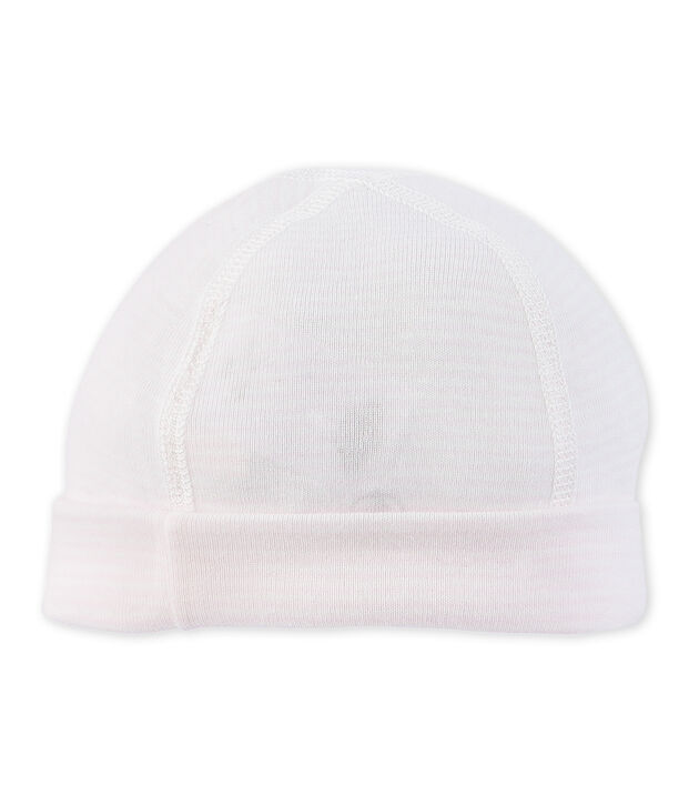 Newborn baby milleraies-striped beanie pink/white