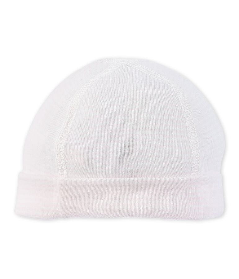 Newborn baby milleraies-striped beanie pink/white