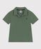 Boys' Short-Sleeved Cotton Polo Shirt CROCO green