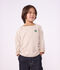 Children's long-sleeved stripy T-shirt beige/ecru/beige