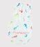 Girls' Seahorse Print Cotton Short Pyjamas MARSHMALLOW white/MULTICO white