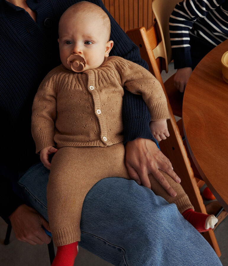 Babies' 2-piece knitwear set brown