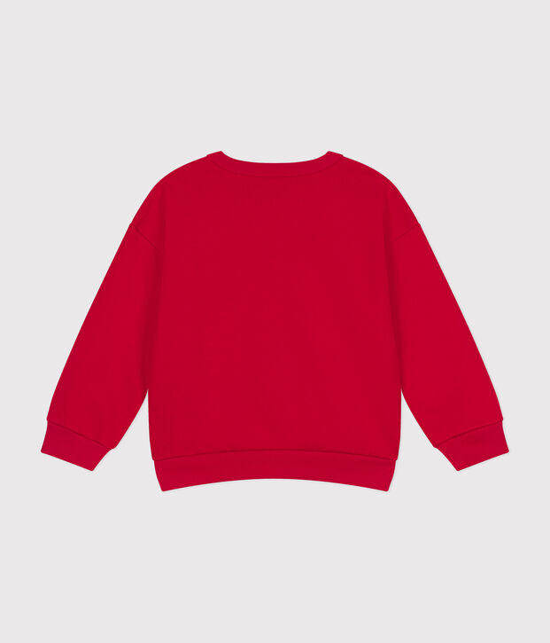 Little boys' fleece sweatshirt red