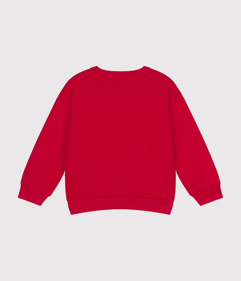 Little boys' fleece sweatshirt red