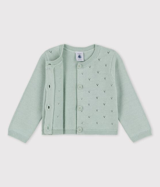Babies' Sophisticated Knitted Cardigan HERBIER green