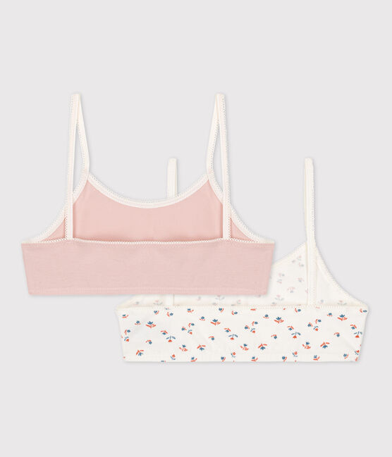 Girls' Floral Cotton and Elastane Bralettes - 2-Pack variante 1
