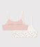 Girls' Floral Cotton and Elastane Bralettes - 2-Pack variante 1