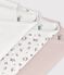 Pack of babies' long-sleeved printed cotton wrapover bodies multicolor