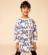 Girls' long-sleeved printed dress in brushed fleece.