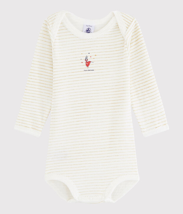Baby Girls' Long-Sleeved Bodysuit white/yellow