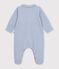 Babies' plain velour pyjama suit with a collar POLAIRE