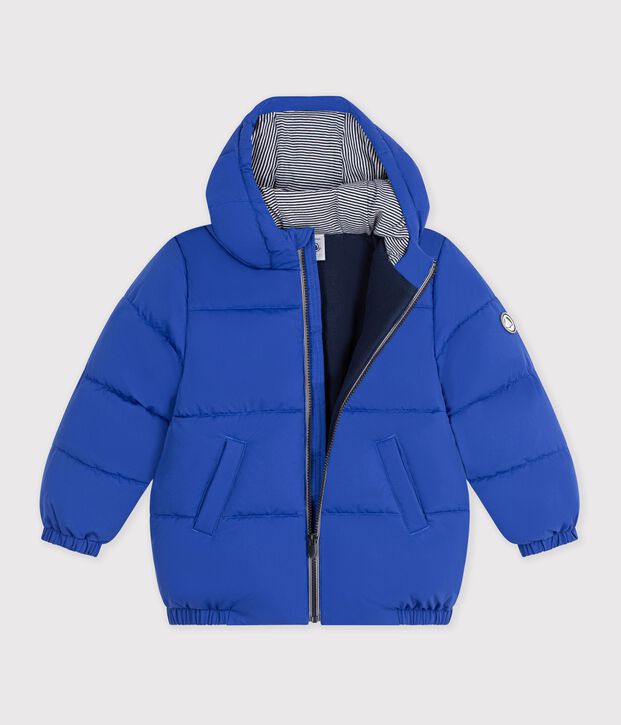 Children's plain puffer jacket blue