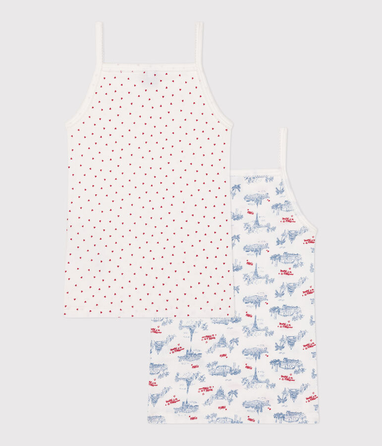 Children's Paris print cotton tank tops with fine straps - 2-pack variante 1