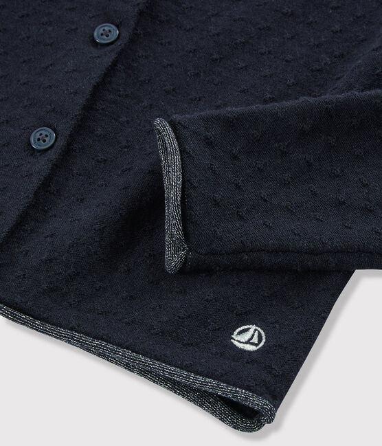 Girls' Wool/Cotton Cardigan SMOKING blue