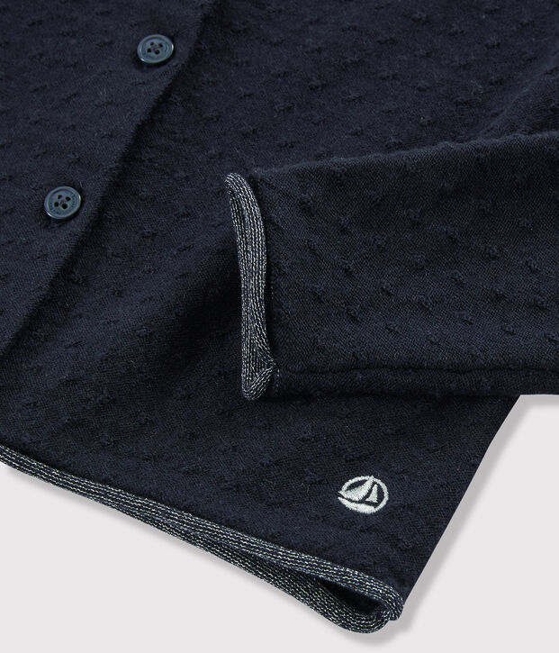 Girls' Wool/Cotton Cardigan blue