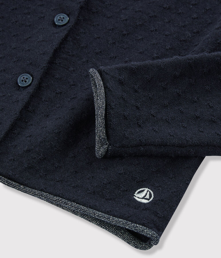 Girls' Wool/Cotton Cardigan blue