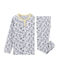 Ribbed Pyjamas POUSSIERE grey/MULTICO white