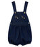 Baby girls' jersey short dungarees MEDIEVAL blue/ECRU CN beige
