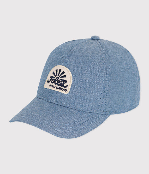 Children's Sky Blue Denim Cap blue