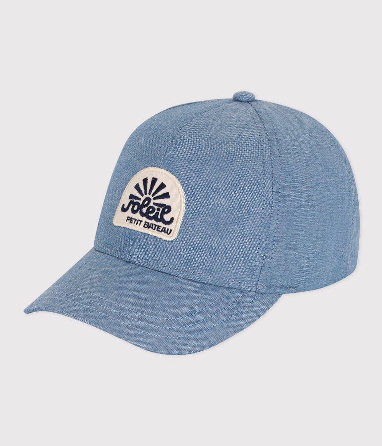 Children's Sky Blue Denim Cap blue