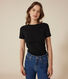 Women's Iconic plain short-sleeved rib knit T-shirt