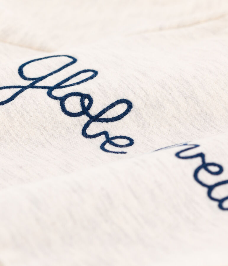 Girls' Long-Sleeved Fleece Dress MONTELIMAR CHINE beige