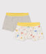 Boys' Monkey Themed Organic Cotton Boxer Shorts - 2-Pack