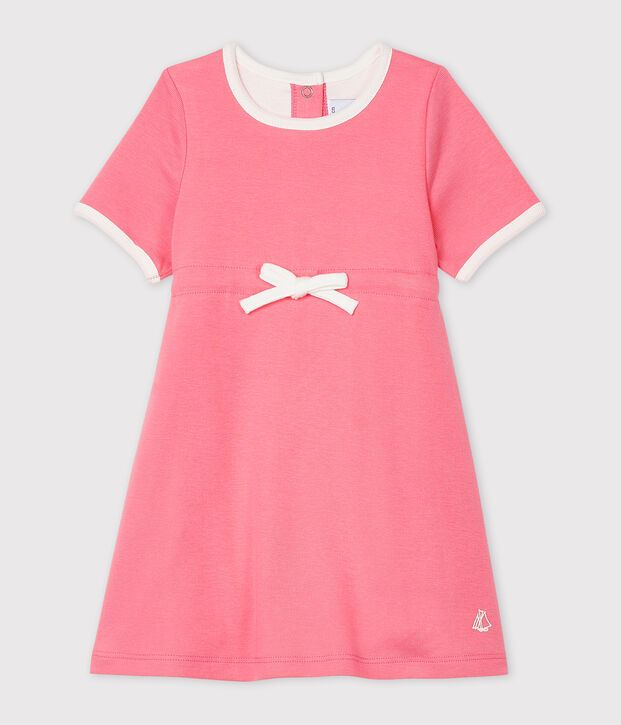 Baby Girls' Short-Sleeved Bodysuit/Dress pink