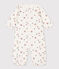 Babies' Cotton Jumpsuit/Sleeping Bag MARSHMALLOW white/MULTICO white
