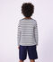 Children's Unisex Organic Cotton Breton Top MARSHMALLOW white/SMOKING blue