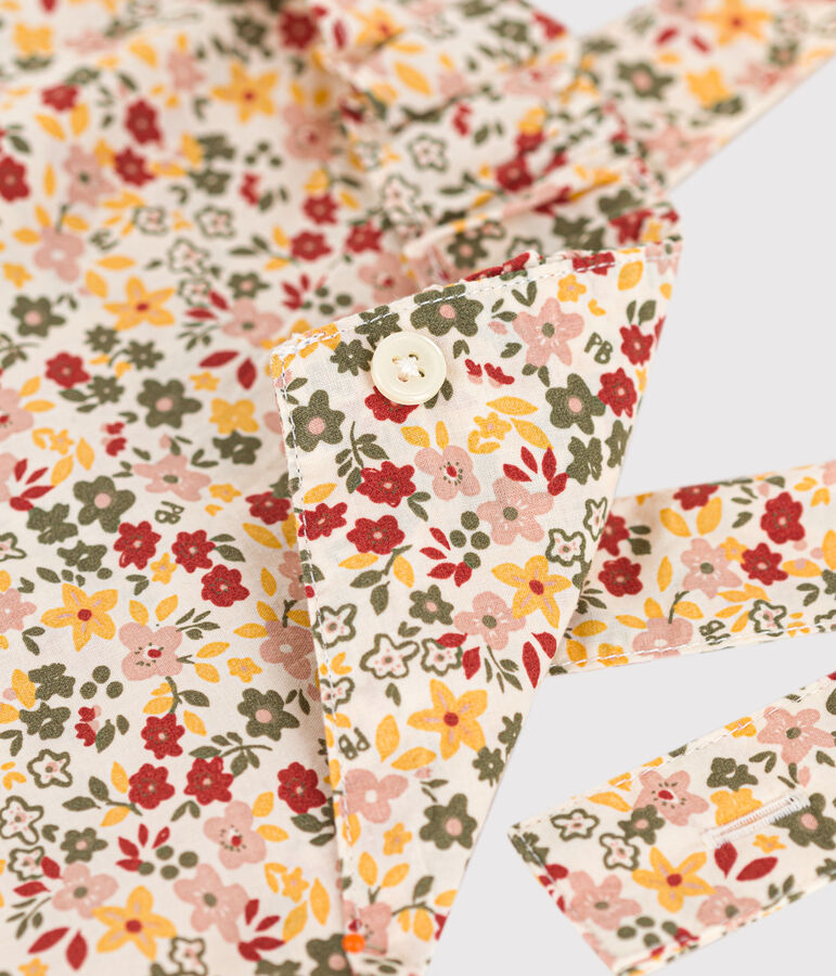 Girls' Poplin Playsuit Ecru/multicolor