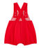 Baby girl's heavyweight jersey short overalls TERKUIT red